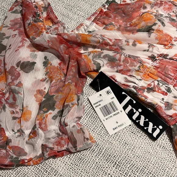 Trixxi Juniors' Smocked Fit & Flare DAY PINK 1 💐🌻🌸🌺 - Picture 6 of 10